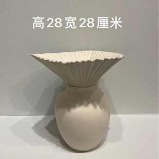 植物水培大肚条纹北欧欧式 玻璃干花白色简约玻璃瓶插花小清新