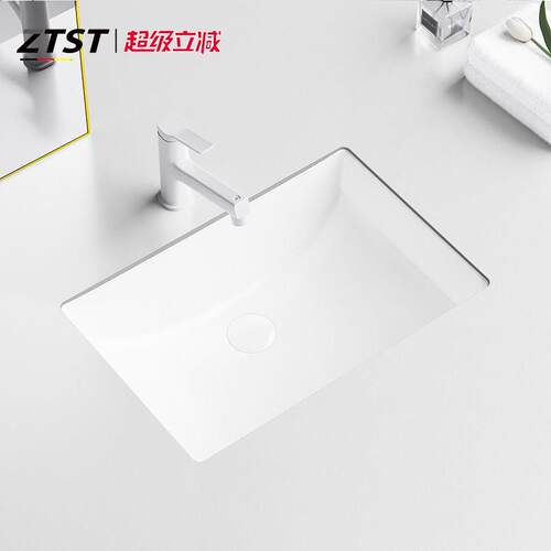 ZTST方形台下盆陶瓷盆阳台卫生间洗漱盆面盆嵌入式加深大容量