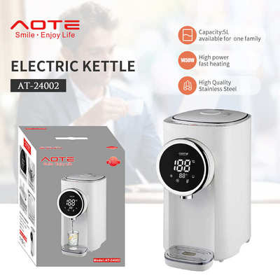 外贸欧规带液晶显示儿童锁烧水保温电热开水壶不锈钢恒温现货