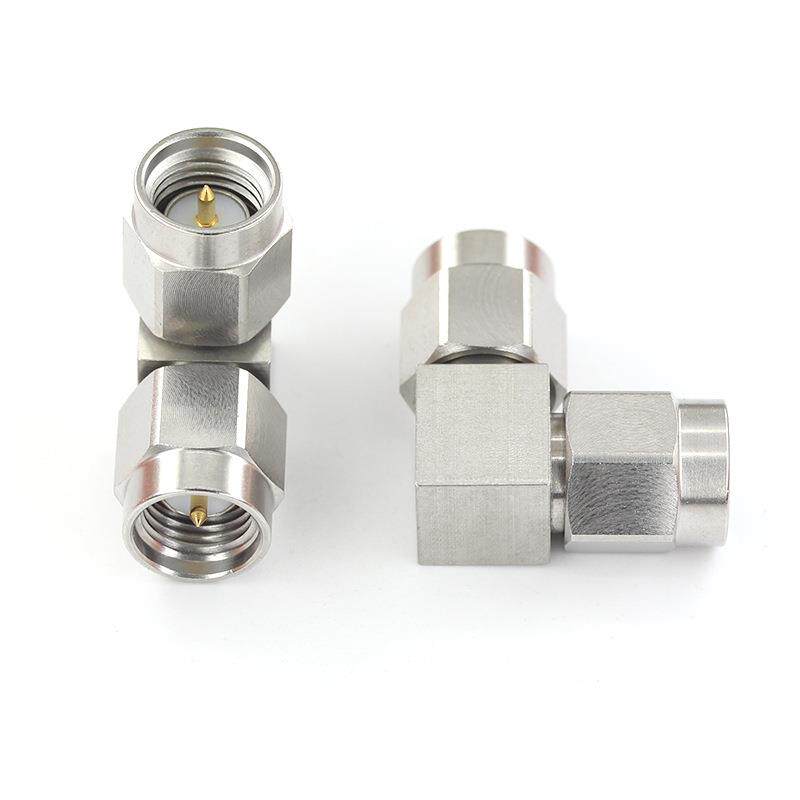 不锈钢SMA转接头 SMA--JJ弯式 SMA内螺内针转内螺内针 DC-18G