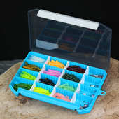 根钓饵盒路亚盒子针尾螺纹软饵套装 威和 根钓216件套装