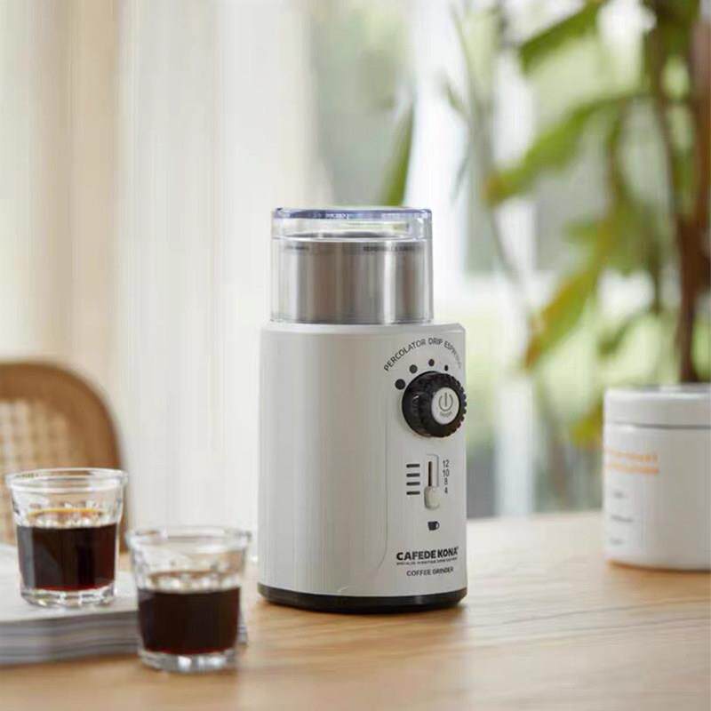 CAFEDEKONA磨豆机电动咖啡豆研磨机家用智能磨粉五谷杂粮粉碎器