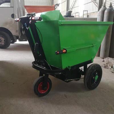 电动拉灰车手推灰斗车结实耐用建筑工地拉混泥土电动灰斗车