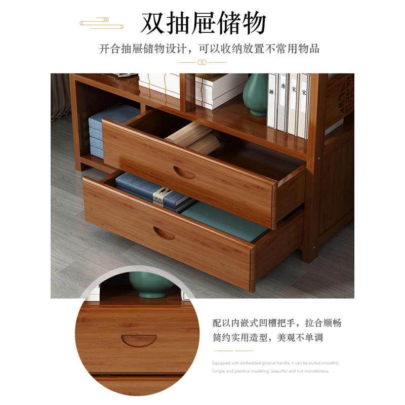 IL书架楠竹置物架家用简易多层客厅靠墙落地书柜办公室省空间收纳,住宅家具,书架,淘宝优惠券,粉丝福利购,淘宝优惠卷