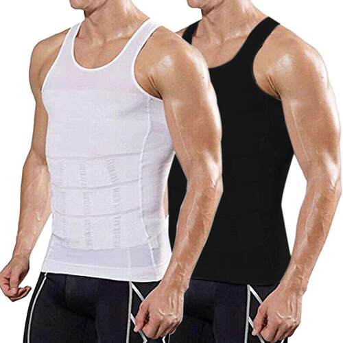 Men Slimming Body Shaper Vest Shirt Abs Abdomen Slim Gym Wor