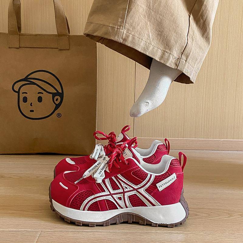 新品厚底增高老爹鞋女2026新款春季女鞋子网红百搭爆款休闲小白阿