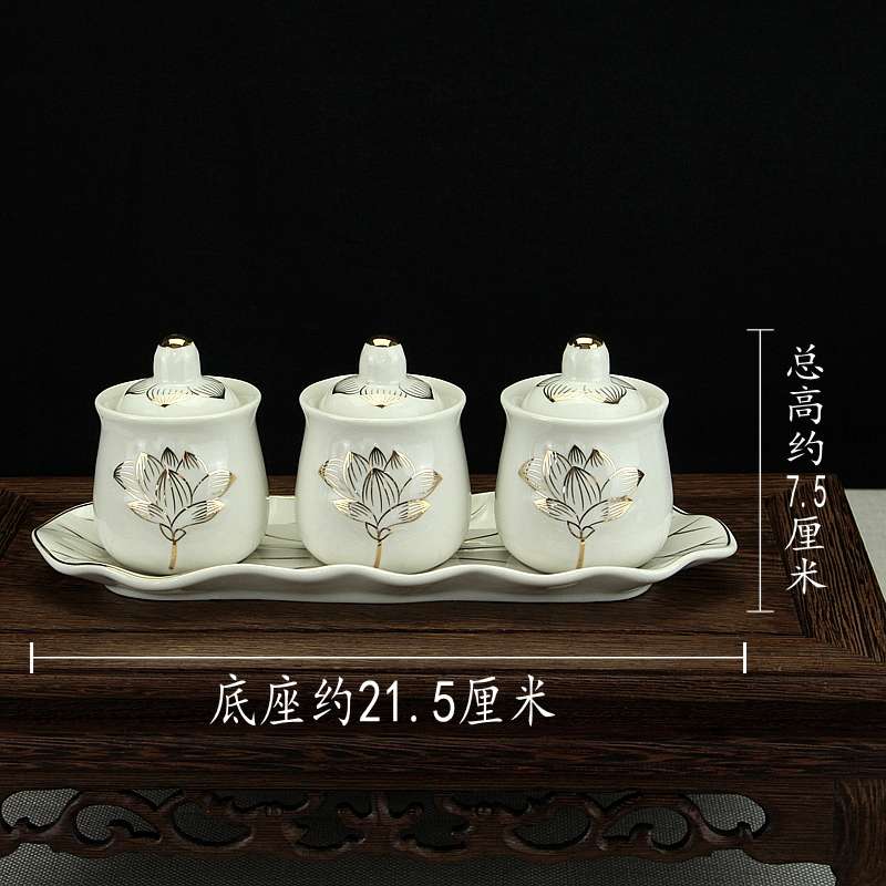 陶瓷佛法僧供杯供水杯观音杯仙家莲花杯三连套杯酒杯财神杯大悲水
