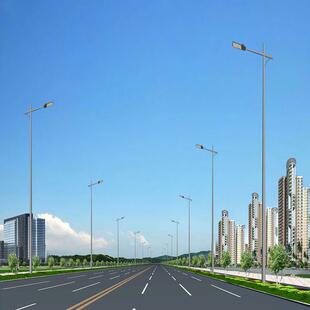 厂PLG工太杆阳能灯市政市电路灯 4-1家2米路灯杆 LED高程杆灯杆
