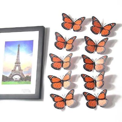 10pcs Monarch Butterfly Decoration Sticker Crafts