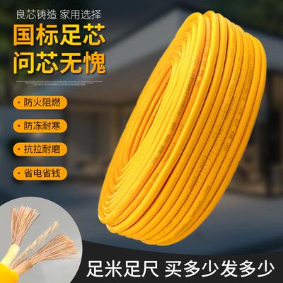 二芯电缆线牛筋线室外防冻软线国标2.51.51平方家用电线护套线