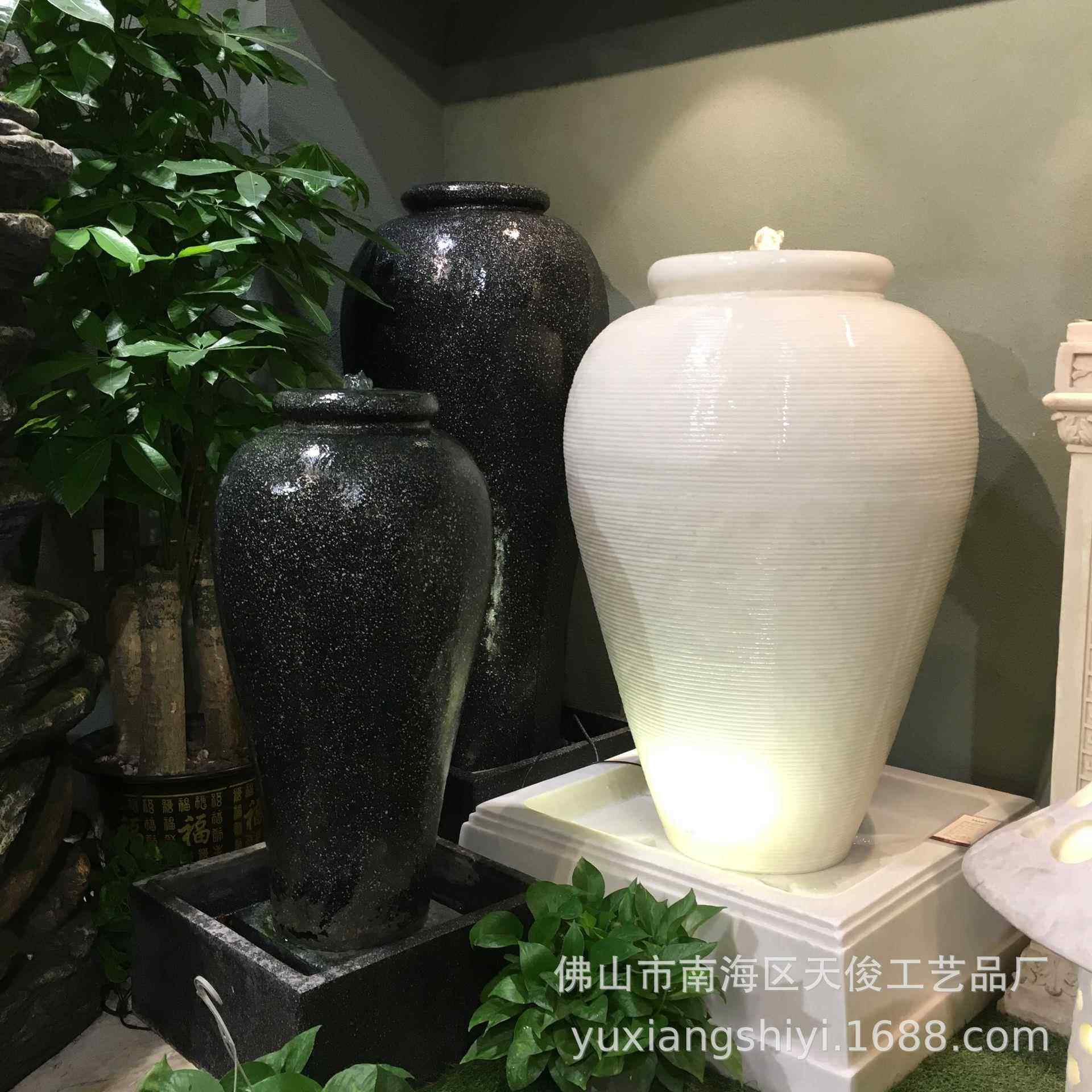 流水喷泉室内水景餐厅酒招店财装饰摆件民649台宿庭花园阳摆设水