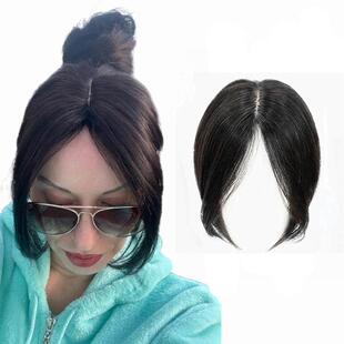 剪在自然的人的头发刘海流苏发片中间P