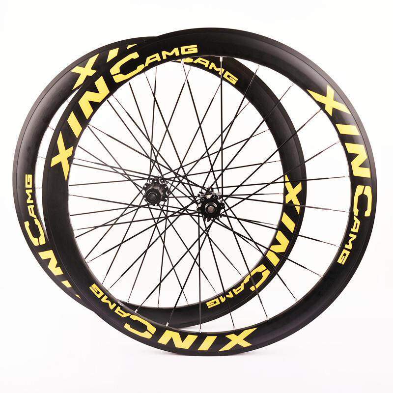 120响6爪40/50MM直拉破风扁辐条碟刹六丁中锁桶轴公路700C轮组