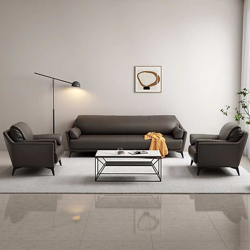 办公室沙发小型简约现代时尚休闲商务办公会客接待休息区茶几组合