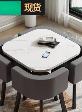 餐桌家用小户型轻奢洽谈吃饭商椅简用易叠现代简约折ff566565接待