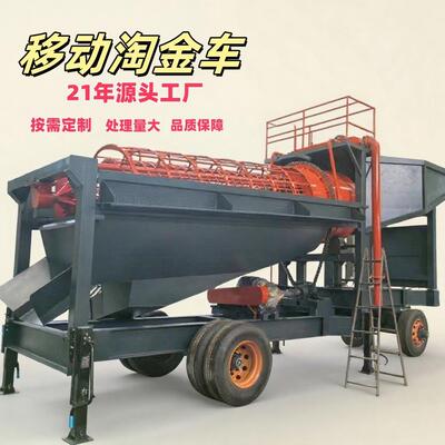 移动式淘金设备陆地筛分选金机器小型选金机械设备溜槽选金机
