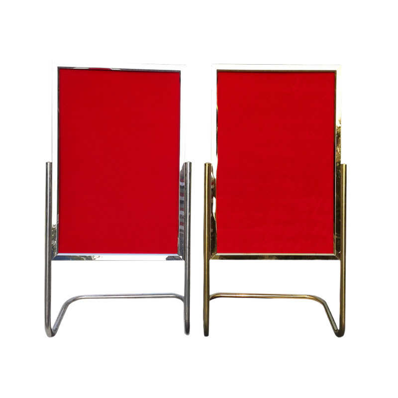 不锈钢L型脚指示牌水牌广告牌展示牌海报架迎宾牌钛金招聘立牌