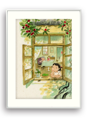肚子杜杜正版限量版画【芒种】客厅餐厅儿童房田园治愈装饰画