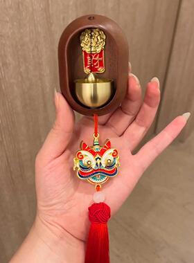 醒狮磁吸门铃铛2026新年入户门铃春节过年国风装饰家用门口小挂件