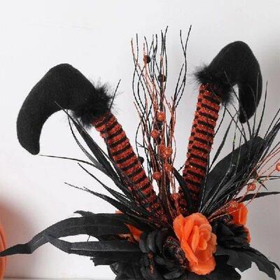 Creative Long Legged Witch Statue Flowerpot Ornament