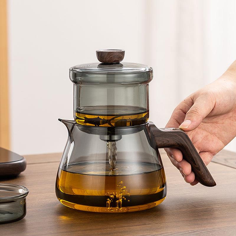 顶壶懒人泡茶神器磁吸茶水分离一键过滤青柑泡茶盖碗公杯高档茶具