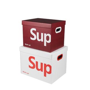 家用搬屋纸质收纳箱空纸箱有盖放书文件档案资料储存箱收集箱纸盒