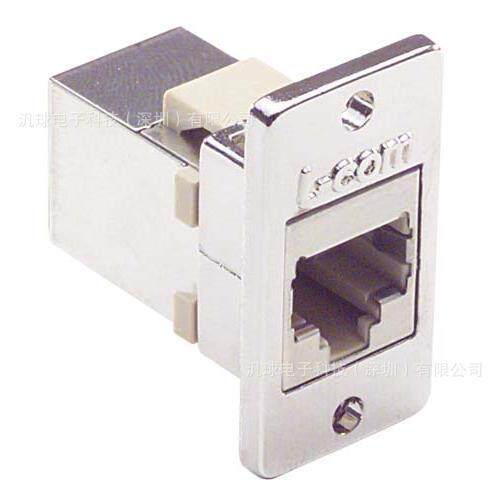 L-COM ECF504-SC3 3类屏蔽RJ45面板耦合器套件 连接器 现货