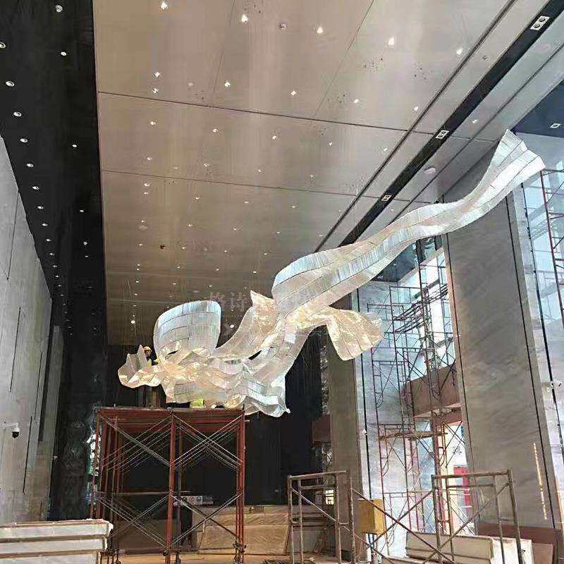 格诗酒店公区大堂吊灯餐馆宴会厅餐厅异形灯创意艺术装饰灯具轻奢