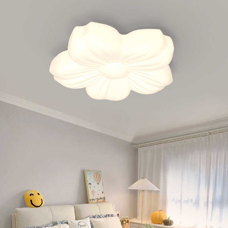 奶油风吸顶灯创意花朵卧室灯现代简约护眼LED灯具入户玄关过道灯,家装灯饰光源,智能吸顶灯,淘宝优惠券,粉丝福利购,淘宝优惠卷