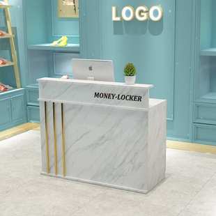 店便利店小型店鋪吧臺柜商用前臺接待 批發收銀臺柜臺簡約現代服裝