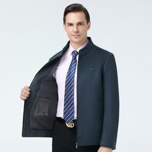 秋冬J88111 领厚茄款 4男式 立短款 羊绒克 羊毛呢夹青中年男士 克新款