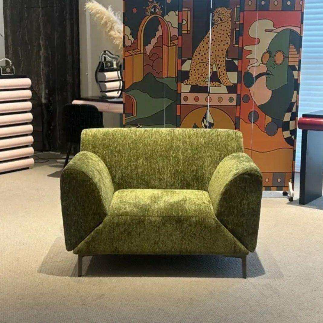 飞翼休闲椅北欧轻奢意式极简单人椅法式简约客厅阳台懒人沙发躺椅