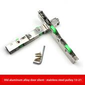 热卖 滑动门不锈钢滑轮铝合金玻璃浴室门阳台滑动门地板无声门窗下