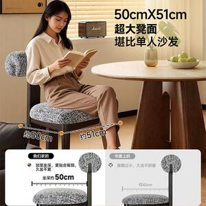 中古风法复白蜡木实木餐椅家用餐古桌椅软包NB123靠背椅式休闲化