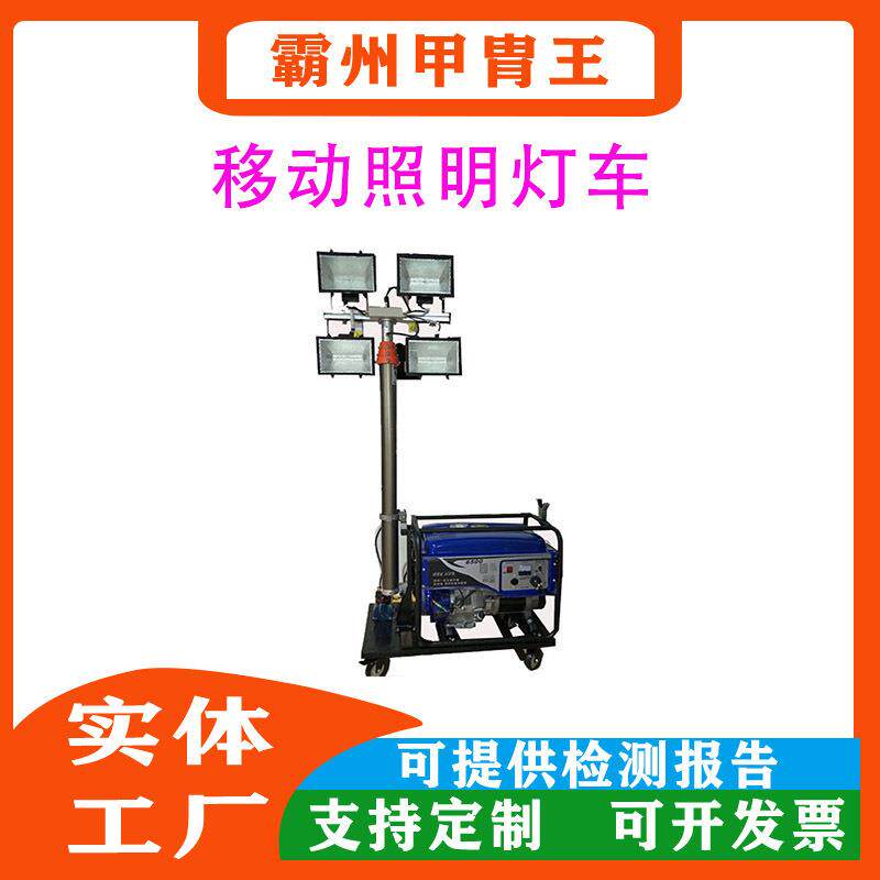 汛辰抢险防汛移动照明车发电机照明车手推式升降电动照明灯