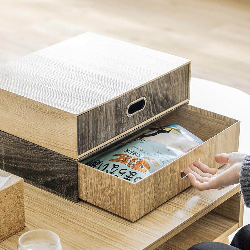 客厅收纳盒书柜桌上办公文件夹置物架柜黑色桌面文具抽屉式创意小