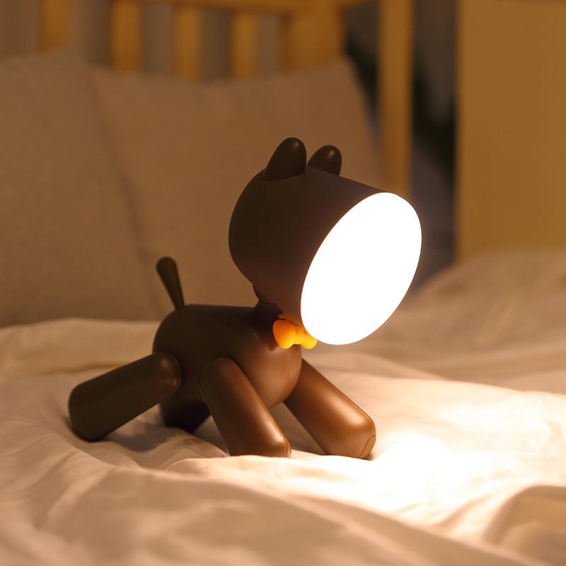 可爱小狗卧室床头看书小夜灯充电式婴儿童喂奶哺乳睡眠护眼不插电