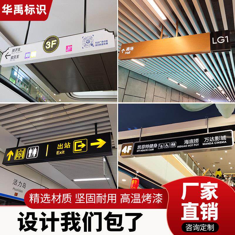 车库商场小区双面吊牌灯箱导向牌医院停车场指示牌超市镂空广告牌