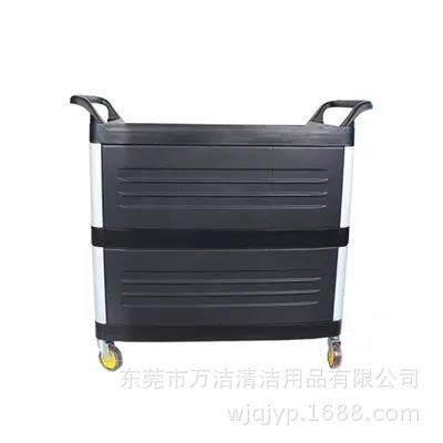 超宝D-012A大号三层手推车塑料餐车D-013A小号移动工具车带门