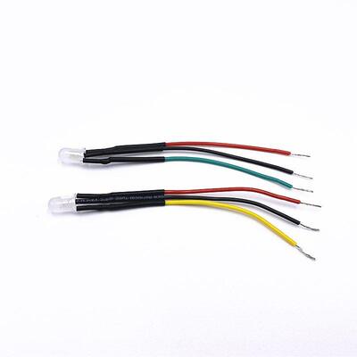 3V6V12V24V带线发光二极管5MM双色LED指示灯共阴共阳红绿红蓝红黄