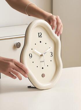 wTYOS370ozoom屋准简约桌面装摆家件居奶油风时钟客厅玄电视柜高