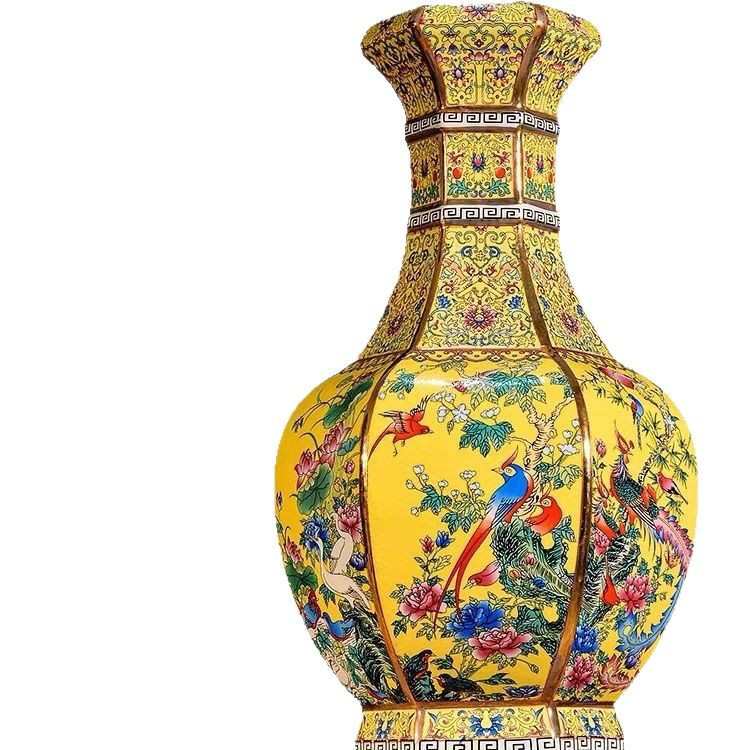 景德镇陶瓷器花瓶客厅插花摆件仿古中式粉彩电视柜书房博古架