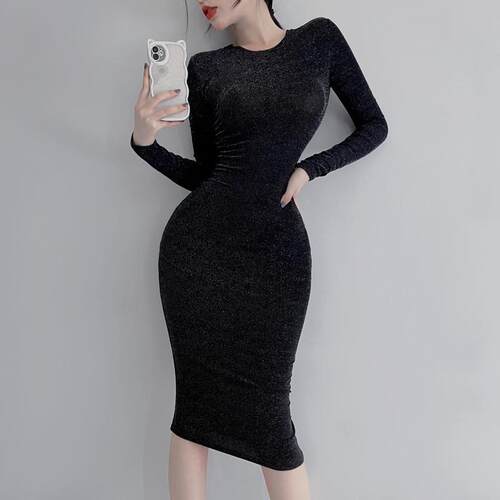 Outdoor skirt for women, shiny silk dress, wrapped around