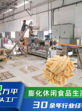 膨化休闲食品生产线自动化锅巴双螺杆挤压膨化机妙脆角加工设备