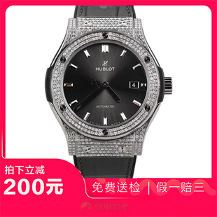 捡漏95新宇舶经典 融合后镶钻自动机械机芯男表542.NX.7071.LR