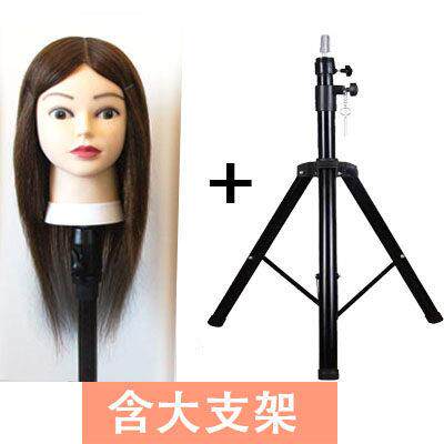 高档头模真发全 学徒美发头全真发模头模型假人头 练习假发真头模