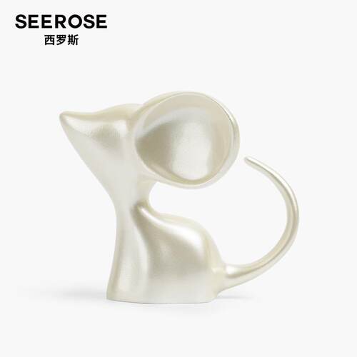 高档SEEROSE西罗饰斯鼠生肖祥物公仔老办公吉室摆件车载装品创意