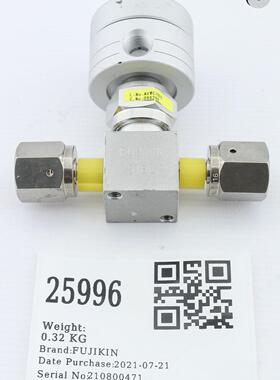 25996 FUJIKIN DIAPHRAGM 气门,类型 N.C.,O.P. 034-0.69 MPA 096