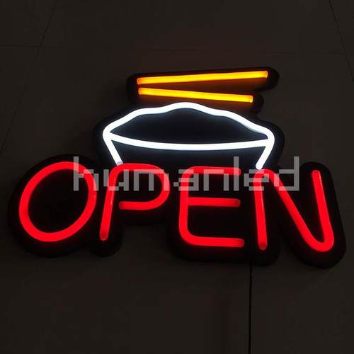 LEDNEONSIGN霓虹灯发光广告牌店铺形象墙彩皮标识面馆招牌