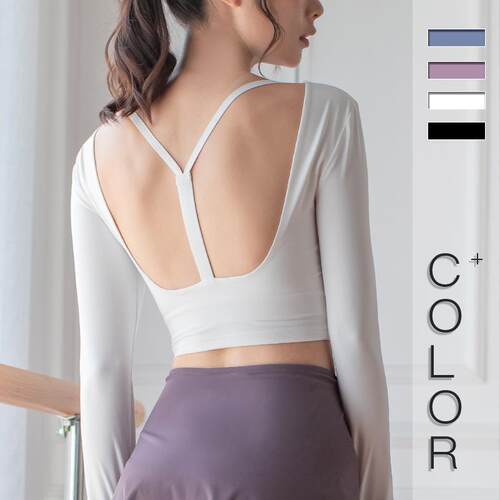 Yoga clothing season long sleeved dance running chest mat